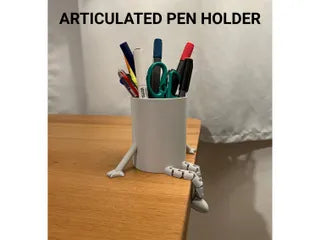 Articulated pen holder